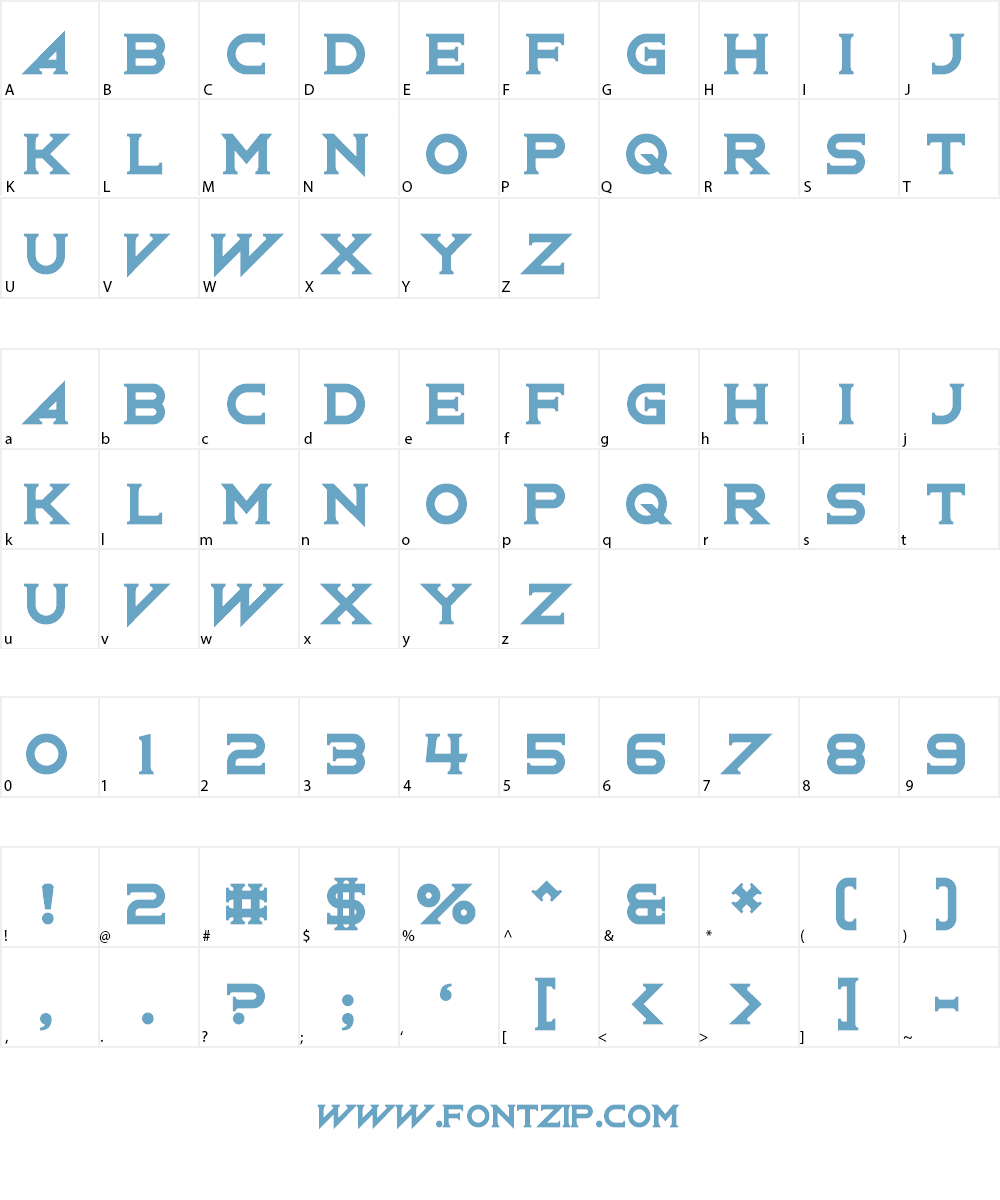 Oxen Crossbow Font Character